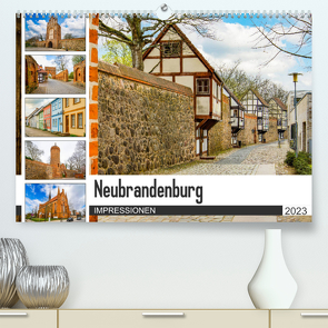 Neubrandenburg Impressionen (Premium, hochwertiger DIN A2 Wandkalender 2023, Kunstdruck in Hochglanz) von Meutzner,  Dirk