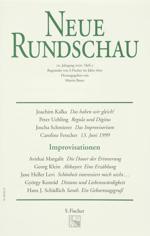 Neue Rundschau 2000/3