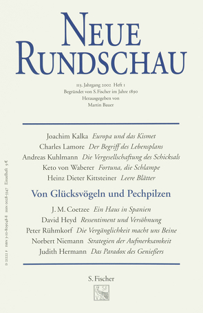 Neue Rundschau 2002/1 von Bauer,  Martin