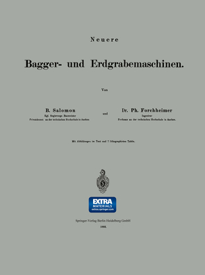 Neuere Bagger- und Erdgrabemaschinen von Forchheimer,  Philipp, Salomon,  B.