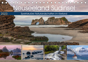 Neuseeland Südinsel – Spektakuläre Naturlandschaften im Kiwiland (Tischkalender 2023 DIN A5 quer) von Kruse,  Joana