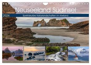 Neuseeland Südinsel – Spektakuläre Naturlandschaften im Kiwiland (Wandkalender 2024 DIN A4 quer), CALVENDO Monatskalender von Kruse,  Joana