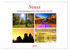 Neuss – Lichtstimmungen bei Tag und bei Nacht (Wandkalender 2024 DIN A2 quer), CALVENDO Monatskalender von Hackstein,  Bettina