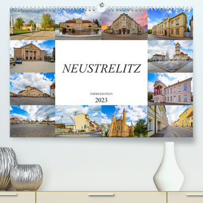 Neustrelitz Impressionen (Premium, hochwertiger DIN A2 Wandkalender 2023, Kunstdruck in Hochglanz) von Meutzner,  Dirk