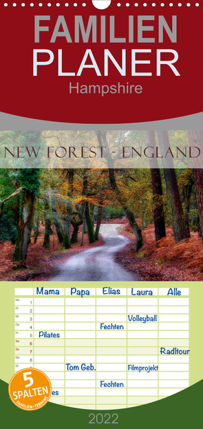 New Forest – England – Familienplaner hoch (Wandkalender 2022 , 21 cm x 45 cm, hoch) von Kruse,  Joana