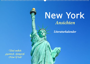 New York Ansichten – Literaturkalender (Wandkalender 2023 DIN A2 quer) von 4arts