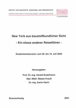 New York aus baustoffkundlicher Sicht – ein etwas anderer Reiseführer – von Budelmann,  Harald