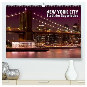 NEW YORK CITY Stadt der Superlative (hochwertiger Premium Wandkalender 2024 DIN A2 quer), Kunstdruck in Hochglanz von Viola,  Melanie