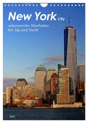 New York – sehenswertes Manhattan bei Tag und Nacht (Wandkalender 2024 DIN A4 hoch), CALVENDO Monatskalender von Thiem-Eberitsch,  Jana