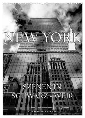 New York – Szenen in Schwarz – Weiß (Wandkalender 2024 DIN A2 hoch), CALVENDO Monatskalender von Helmke,  Sebastian
