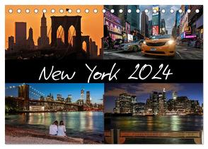 New York (Tischkalender 2024 DIN A5 quer), CALVENDO Monatskalender von Krause,  Kurt