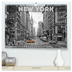 NEW YORK Urbane Ansichten (hochwertiger Premium Wandkalender 2024 DIN A2 quer), Kunstdruck in Hochglanz von Viola,  Melanie