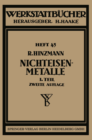 Nichteisenmetalle von Hinzmann,  Reinhold