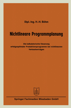 Nichtlineare Programmplanung von Böhm,  Hans-Hermann