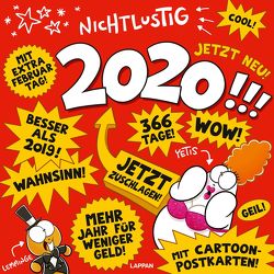 Nichtlustig Postkartenkalender 2020 von Sauer,  Joscha