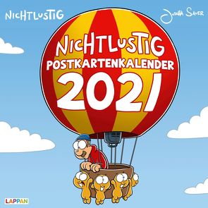 Nichtlustig Postkartenkalender 2021 von Sauer,  Joscha