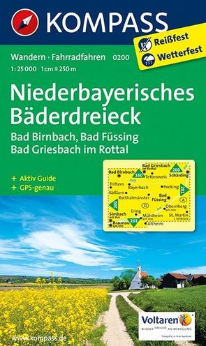 KOMPASS Wanderkarte 0200 Niederbayerisches Bäderdreieck von KOMPASS-Karten GmbH