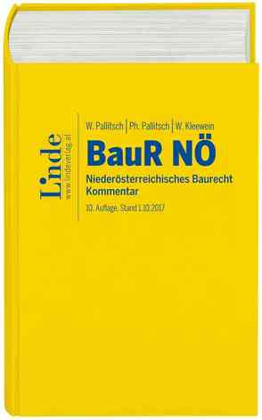 BauR NÖ | Niederösterreichisches Baurecht von Kleewein,  Wolfgang, Pallitsch,  Philipp, Pallitsch,  Wolfgang