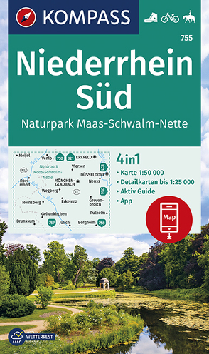 KOMPASS Wanderkarte Niederrhein Süd, Naturpark Maas-Schwalm-Nette von KOMPASS-Karten GmbH