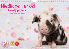 Niedliche Ferkel lovely piglets 2021 (Wandkalender 2021 DIN A4 quer) von Hutfluss,  Jeanette