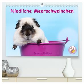 Niedliche Meerschweinchen (hochwertiger Premium Wandkalender 2024 DIN A2 quer), Kunstdruck in Hochglanz von Hutfluss,  Jeanette