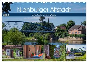 Nienburger Altstadt, eine Perle an der Weser (Wandkalender 2024 DIN A2 quer), CALVENDO Monatskalender von Riedel,  Tanja