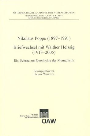 Nikolaus Poppe (1897-1991 Briefwechsel mit Walther Heissig (1913-2005) von Walravens,  Hartmut