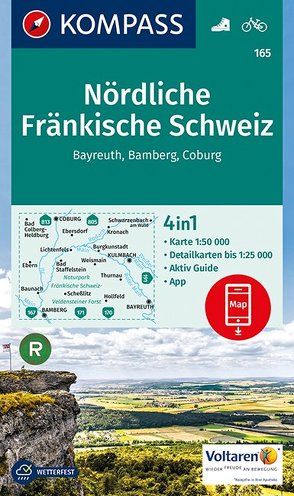 KOMPASS Wanderkarte Nördliche Fränkische Schweiz, Bayreuth, Bamberg, Coburg von KOMPASS-Karten GmbH