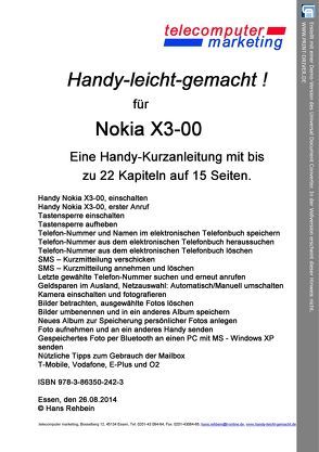 Nokia X3-00-leicht-gemacht von Rehbein,  Hans