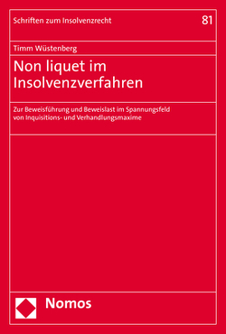 Non liquet im Insolvenzverfahren von Wüstenberg,  Timm