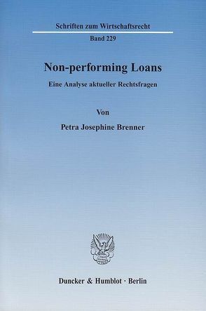 Non-performing Loans. von Brenner,  Petra Josephine