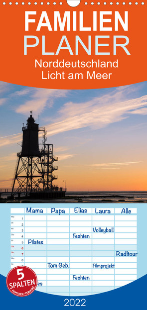 Norddeutschland – Licht am Meer – Familienplaner hoch (Wandkalender 2022 , 21 cm x 45 cm, hoch) von Weigt Photography,  Mario