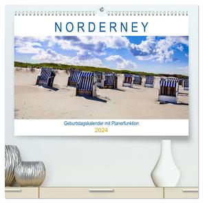 NORDERNEY Geburtstagskalender mit Planerfunktion (hochwertiger Premium Wandkalender 2024 DIN A2 quer), Kunstdruck in Hochglanz von Dreegmeyer,  Andrea