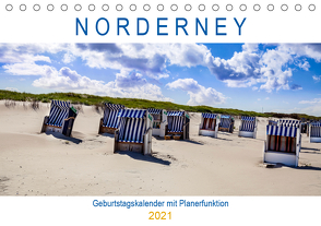 NORDERNEY Geburtstagskalender mit Planerfunktion (Tischkalender 2021 DIN A5 quer) von Dreegmeyer,  Andrea