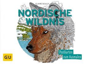 Nordische Wildnis: Postkartenbuch zum Ausmalen