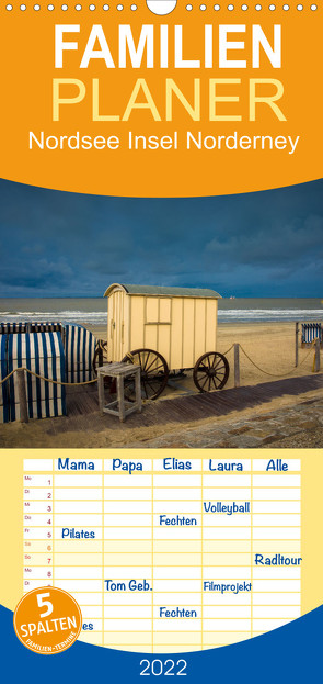 Familienplaner Nordsee Insel Norderney (Wandkalender 2022 , 21 cm x 45 cm, hoch) von Scherf,  Dietmar