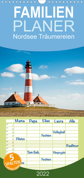 Nordsee Träumereien – Familienplaner hoch (Wandkalender 2022 , 21 cm x 45 cm, hoch) von Zwanzger,  Wolfgang