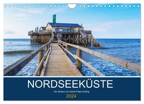 Nordseeküste Am Strand von Sankt Peter-Ording (Wandkalender 2024 DIN A4 quer), CALVENDO Monatskalender von Falke,  Manuela