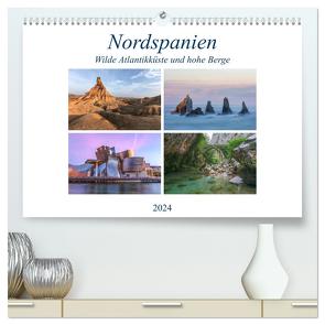 Nordspanien, wilde Atlantikküste und hohe Berge (hochwertiger Premium Wandkalender 2024 DIN A2 quer), Kunstdruck in Hochglanz von Kruse,  Joana