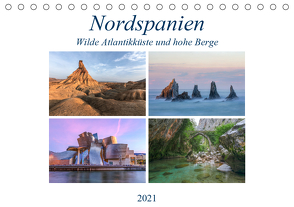 Nordspanien, wilde Atlantikküste und hohe Berge (Tischkalender 2021 DIN A5 quer) von Kruse,  Joana