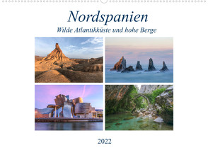 Nordspanien, wilde Atlantikküste und hohe Berge (Wandkalender 2022 DIN A2 quer) von Kruse,  Joana