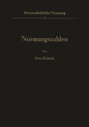 Normungszahlen von Kienzle,  O.