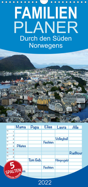 Norwegen 2022 – Familienplaner hoch (Wandkalender 2022 , 21 cm x 45 cm, hoch) von Bussenius,  Beate