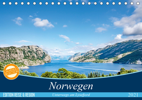 Norwegen – Unterwegs am Lysefjord (Tischkalender 2021 DIN A5 quer) von Edel-One