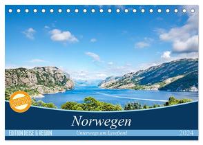 Norwegen – Unterwegs am Lysefjord (Tischkalender 2024 DIN A5 quer), CALVENDO Monatskalender von Edel-One,  Edel-One