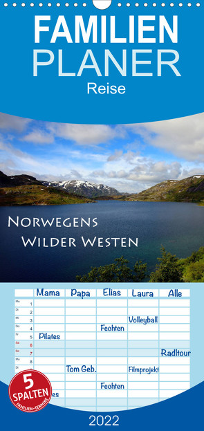 Familienplaner Norwegens Wilder Westen (Wandkalender 2022 , 21 cm x 45 cm, hoch) von Seidl,  Helene