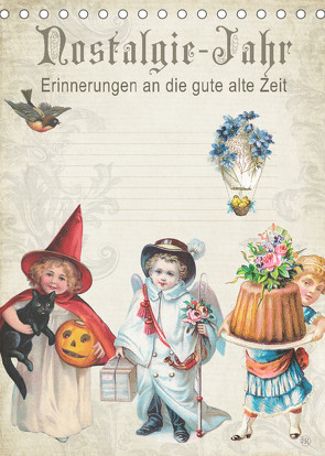 Nostalgie-Jahr, Motive aus alten Poesiealben (Tischkalender 2023 DIN A5 hoch) von bilwissedition.com Layout: Babette Reek,  Bilder: