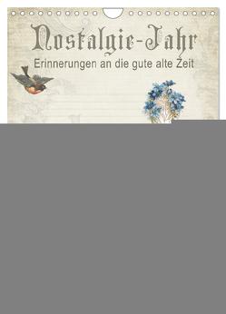 Nostalgie-Jahr, Motive aus alten Poesiealben (Wandkalender 2024 DIN A4 hoch), CALVENDO Monatskalender von bilwissedition.com Layout: Babette Reek,  Bilder: