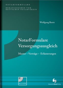 NotarFormulare Versorgungsausgleich von Reetz,  Wolfgang