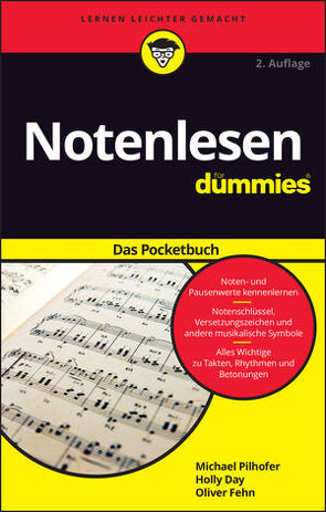 Notenlesen für Dummies Pocketbuch von Day,  Holly, Fehn,  Oliver, Pilhofer,  Michael